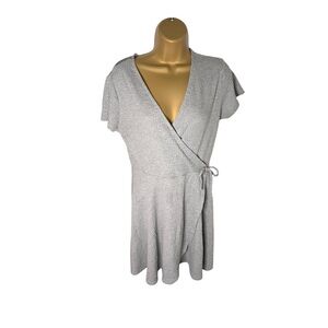 Rolla Coster Faux Wrap Casual Dress Light Gray L